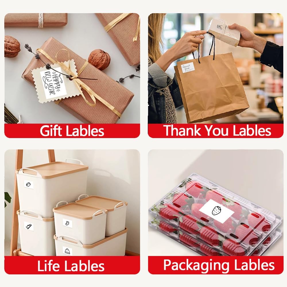 690Pcs Thermal Paper Stickers, 3 Rolls 1.57''x1.18''(40x30mm) for Thermal Label Printer T50M Pro, PL70E, M110, Waterproof Label Stickers Self-Adhesive Tape