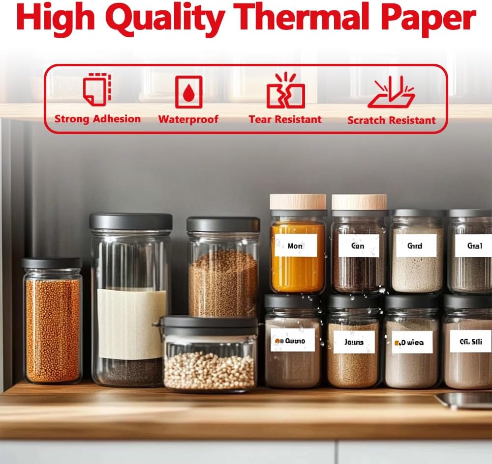 690Pcs Thermal Paper Stickers, 3 Rolls 1.57''x1.18''(40x30mm) for Thermal Label Printer T50M Pro, PL70E, M110, Waterproof Label Stickers Self-Adhesive Tape