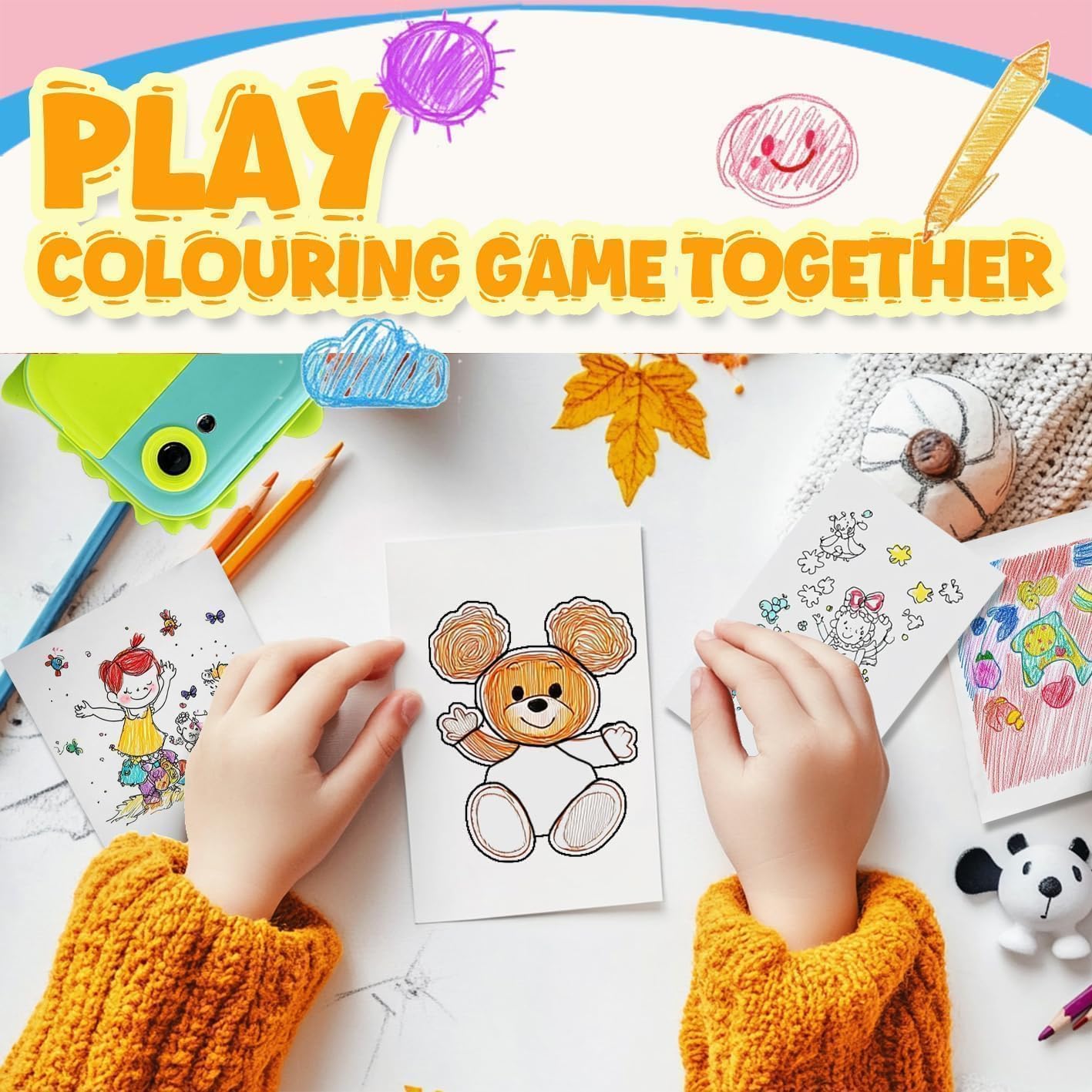 1880Pcs Printer Paper Mini Camera Mini Printer Thermal Paper Kids Camera Instant Print,20Rolls Sets(94Sheets/Roll) Photo Paper, Graffiti Doodle DIY Toys Stationery Drawing Paper Gift for Children